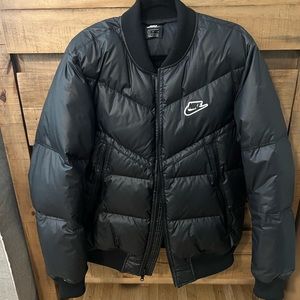 Men nike quilted bomber zip up jacket size L